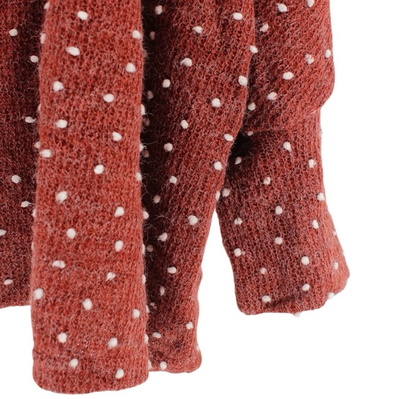 NEW Andree by Unit Rust Orange Raised Polka Dot Cozy Cardigan Size 1X - Picture 4 of 9